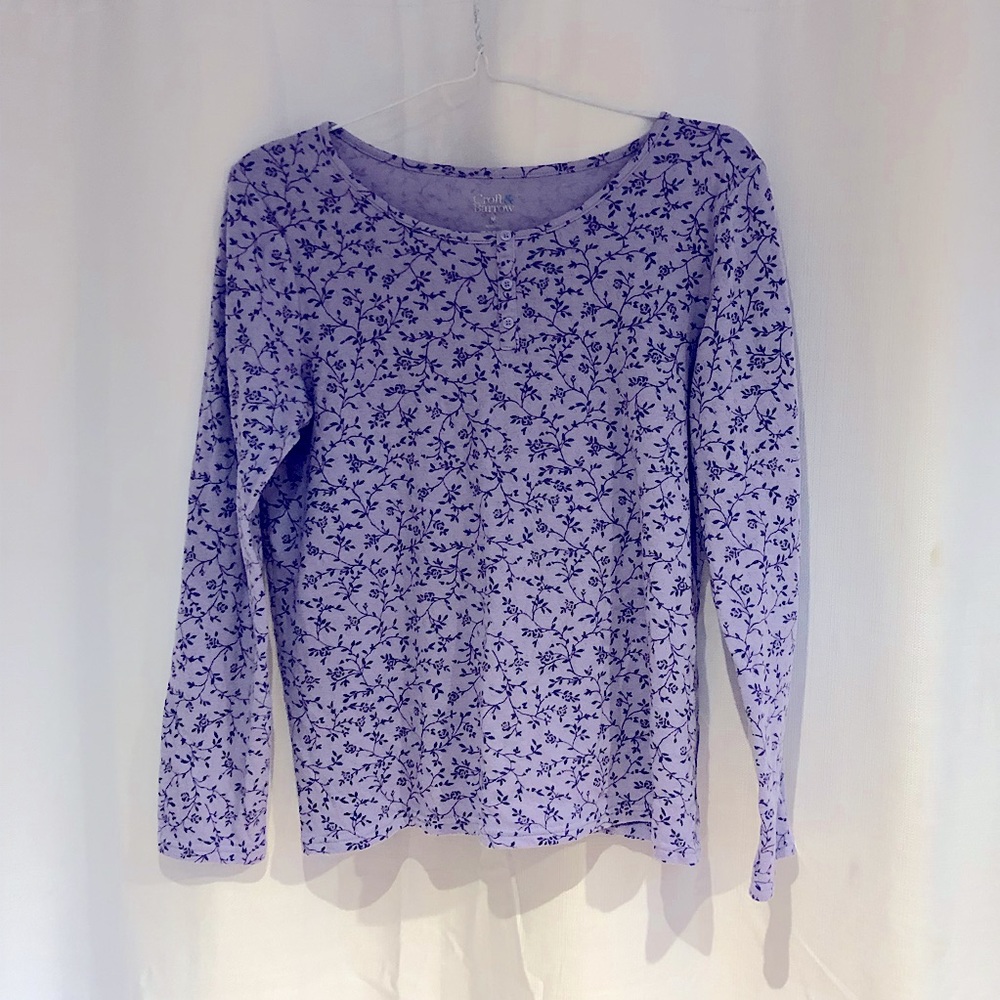 Croft & Barrow Lavender Long Sleeve Shirt